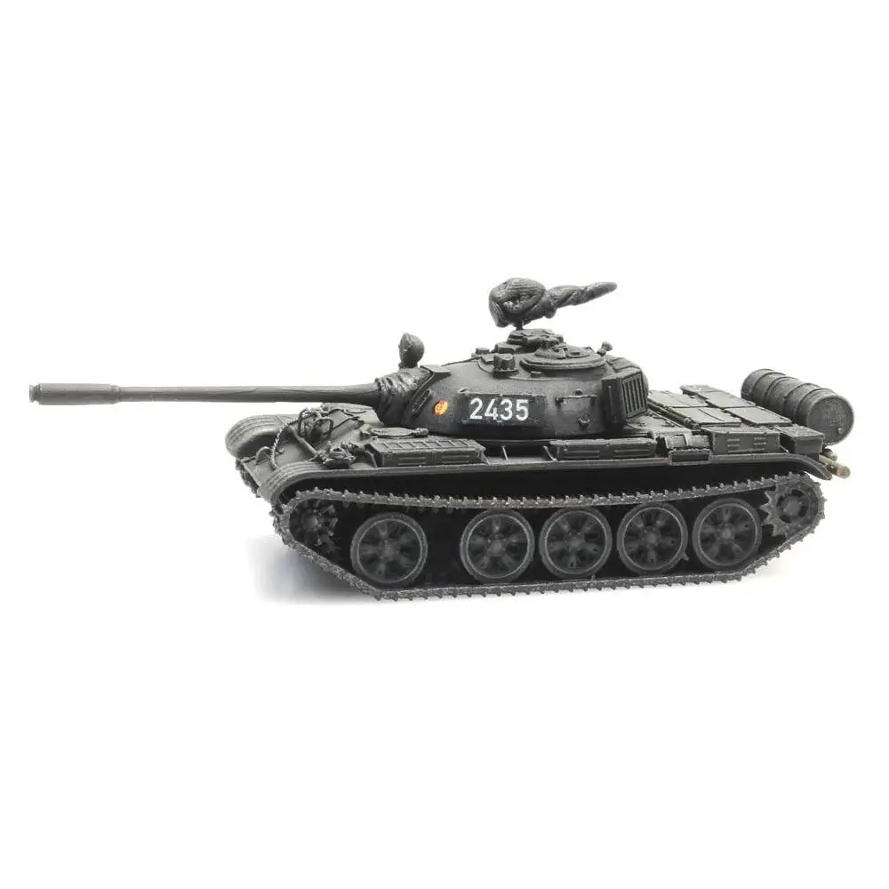 Char transport ferroviaire T-55A NVA, prêt à l'emploi - Artitec 6870234 - HO 1/87 - 5