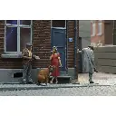 3 figurines, 1 chien, 3 crottes - Artitec 5870104 - HO 1/87 - 5