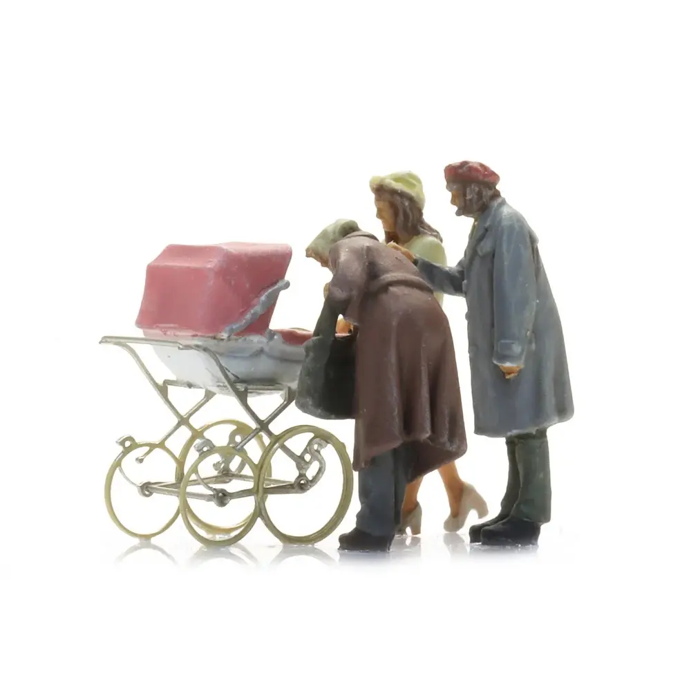 Passants et poussette - ARTITEC 5870144 - HO 1/87 - 2