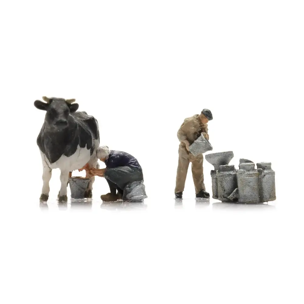 Agriculteurs traitant une vache, prêt à l'emploi - Artitec 5120017 - TT 1/120 - 2
