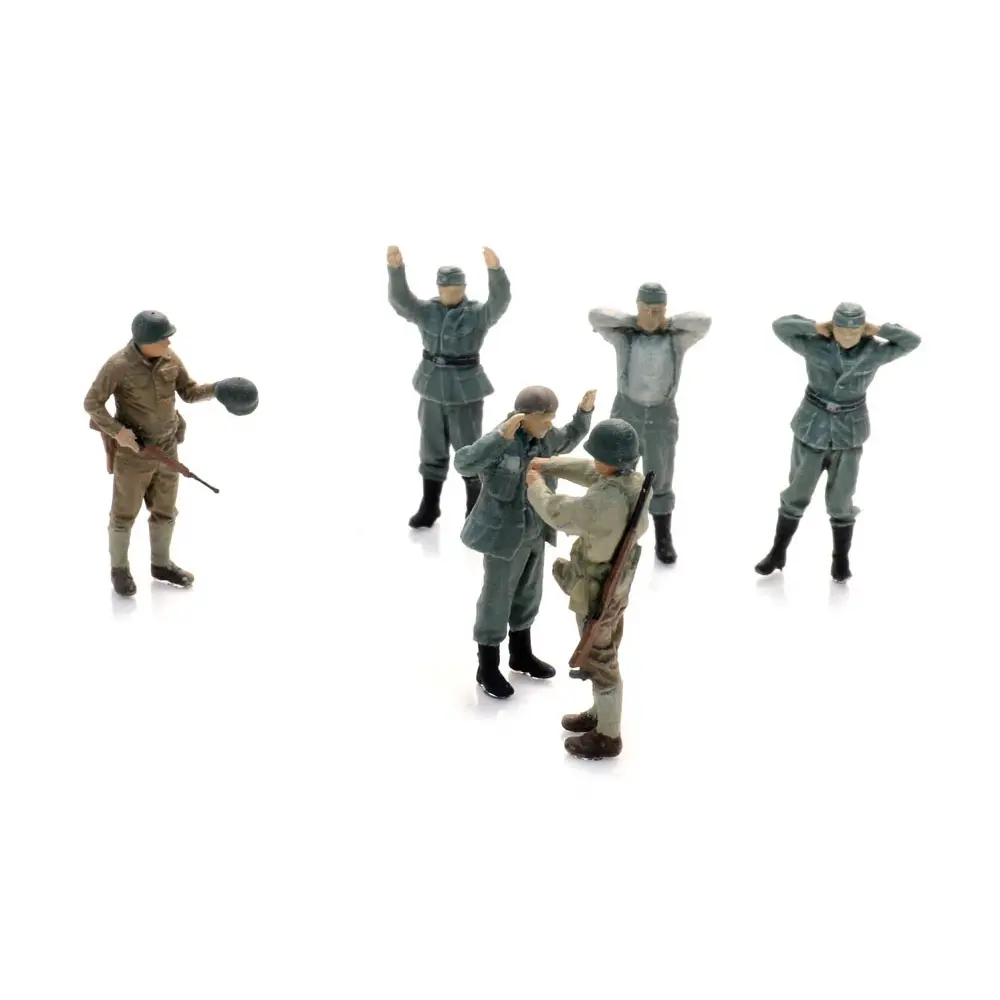 Prisonniers de guerre de la Wehrmacht + gardes américains - Artitec 5870054 - HO 1/87 - 4