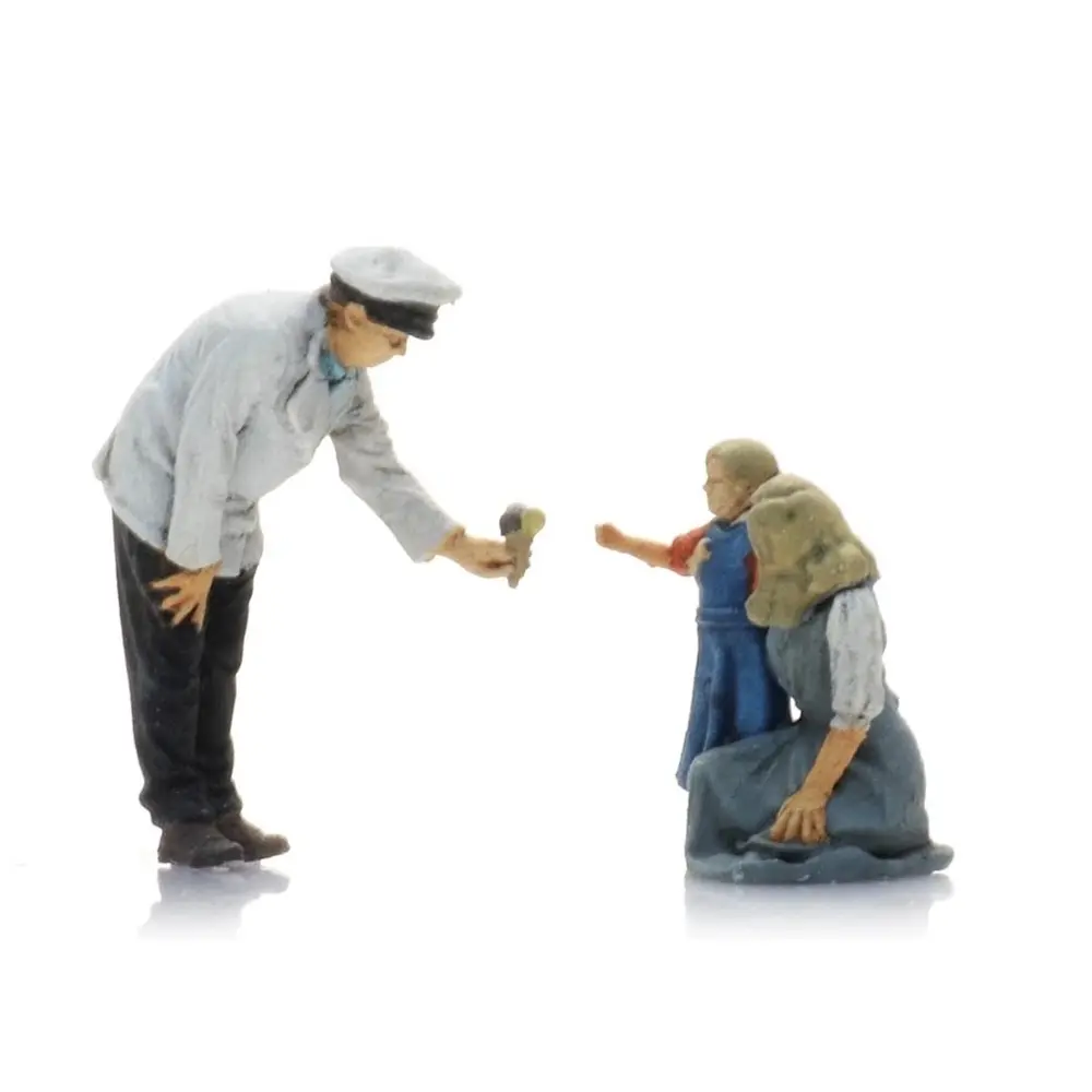Vendeur de glaces avec mère et enfant - ARTITEC 5870101 - HO : 1/87 - 2