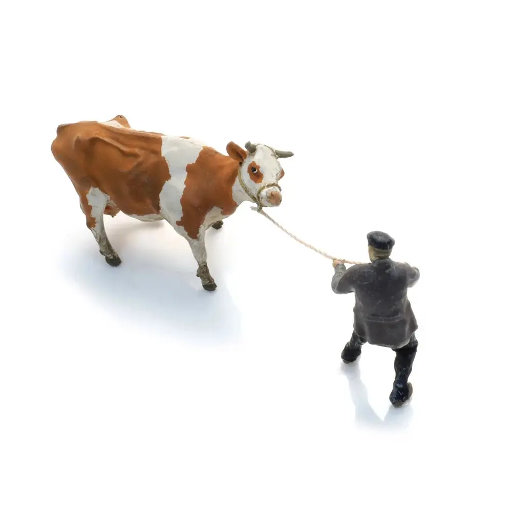 Fermier avec vache obstinée - Artitec 5870031 - HO 1/87 - 2