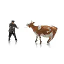Fermier avec vache obstinée - Artitec 5870031 - HO 1/87 - 8