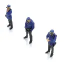 Lot de 3 conducteurs NS - Quai des Années 80 - Artitec 5870044 - HO 1/87 - 2