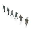 4 prisonniers de guerre de la Wehrmacht + 2 gardes britanniques - Artitec 5870065 - HO 1/87 - 4