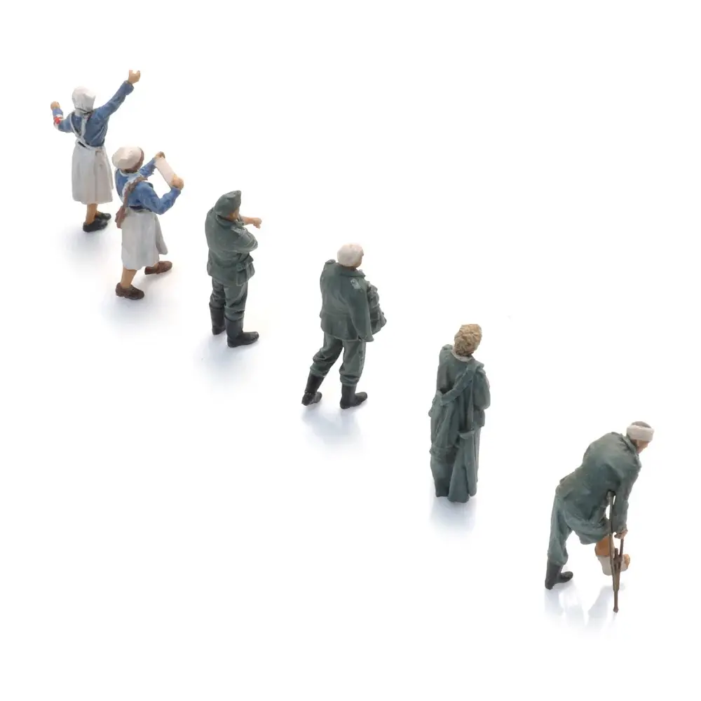 Soldats blessés de la Wehrmacht + infirmières - ARTITEC 5870112 - HO 1/87 - 3