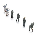 Soldats blessés de la Wehrmacht + infirmières - ARTITEC 5870112 - HO 1/87 - 3