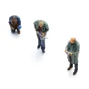 3 Ouvriers Sidérurgistes - ARTITEC 5870108 - HO 1/87 - 3