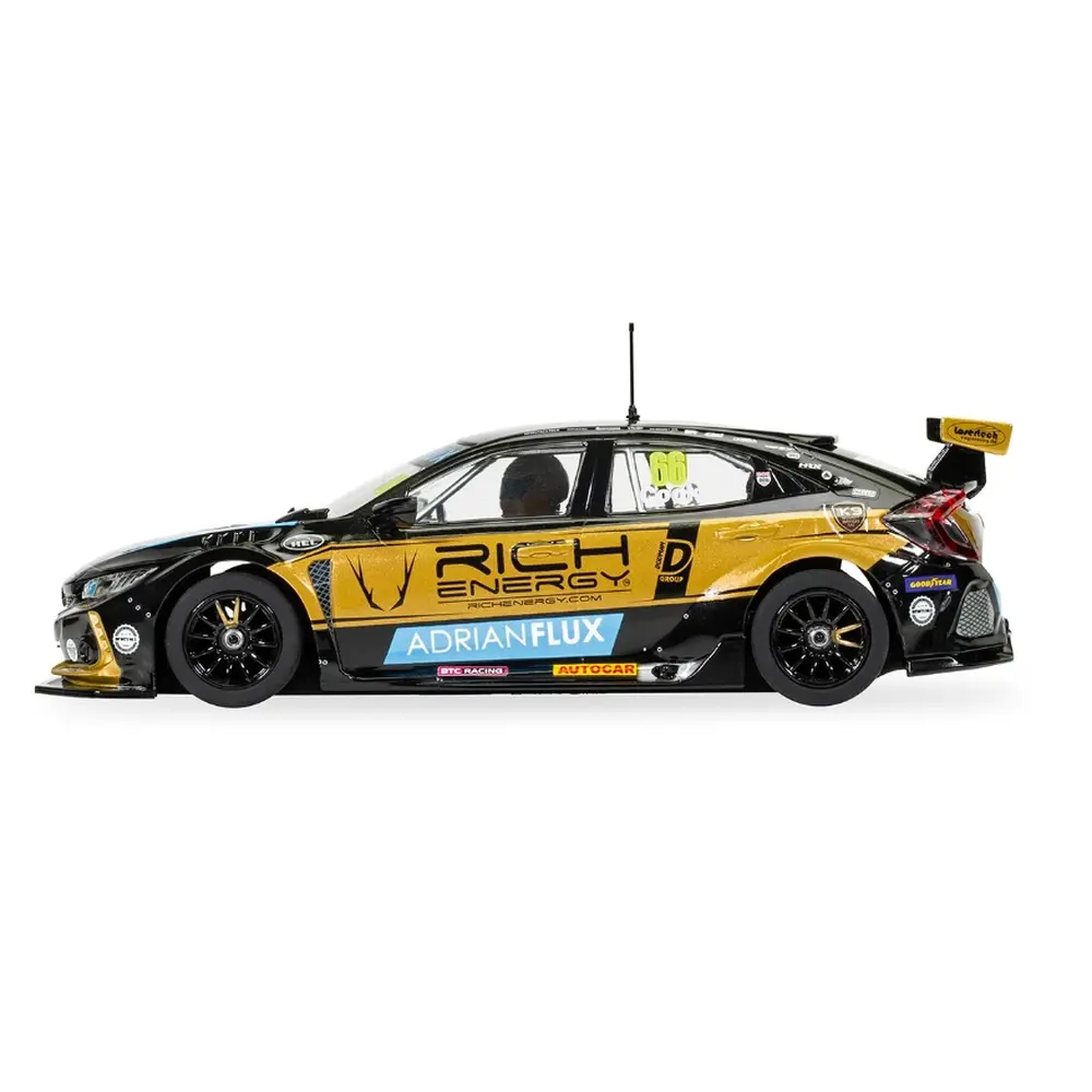 Voiture Analogique Honda Civic FK8 Type R BTCC 2022 BTC Racing Josh Cook - SCALEXTRIC 4409 - 1/32 - Super Slot - 2
