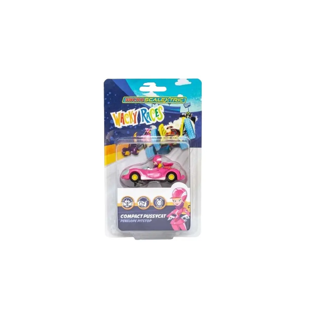 Wacky Races Pénélope Pitstop Car - MICRO SCALEXTRIC G2166 - S 1/64 - Analogique - 3