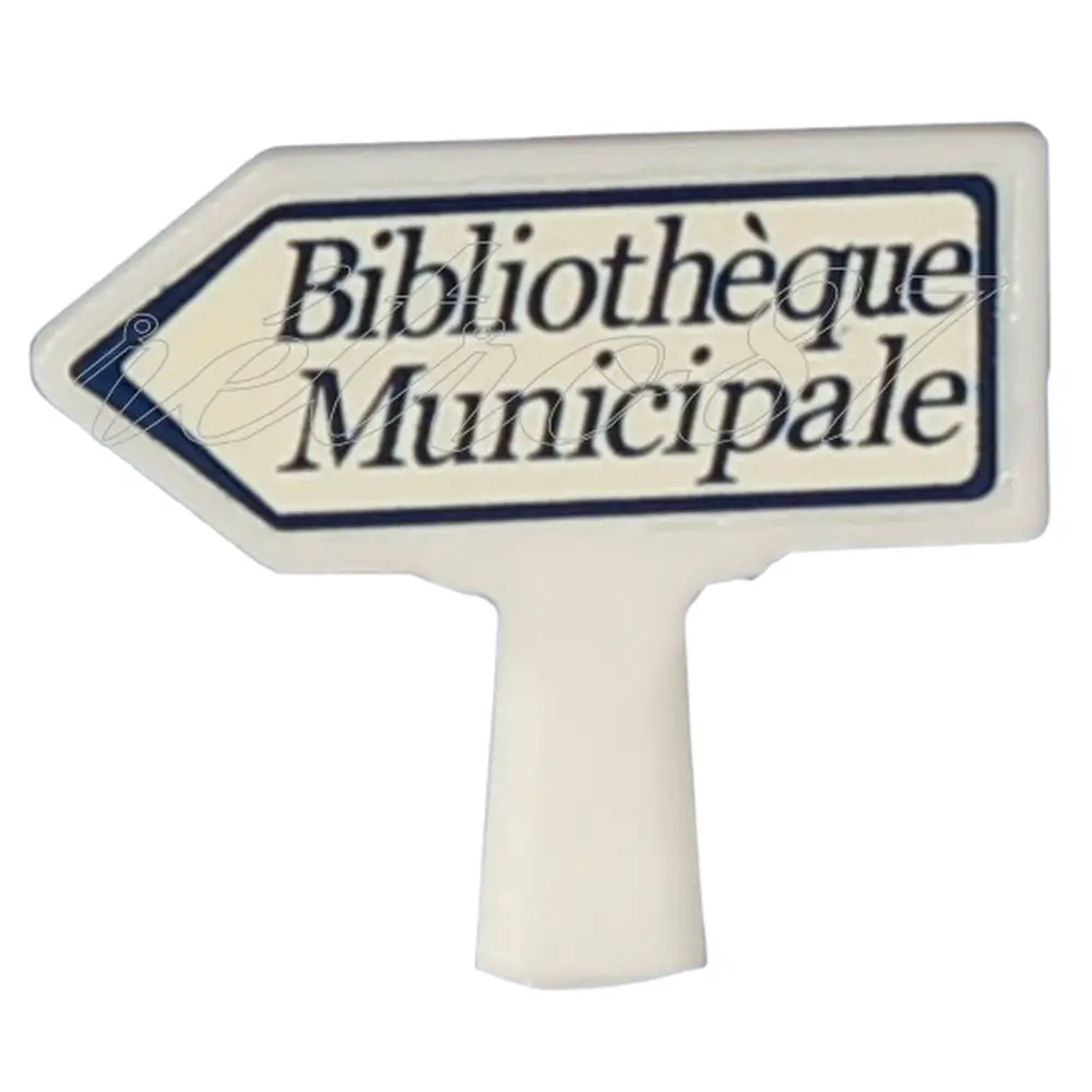 Panneau Michelin Bibliothèque Municipale à gauche - SAI 8424 - HO 1/87 - 2