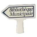 Panneau Michelin Bibliothèque Municipale à gauche - SAI 8424 - HO 1/87 - 2