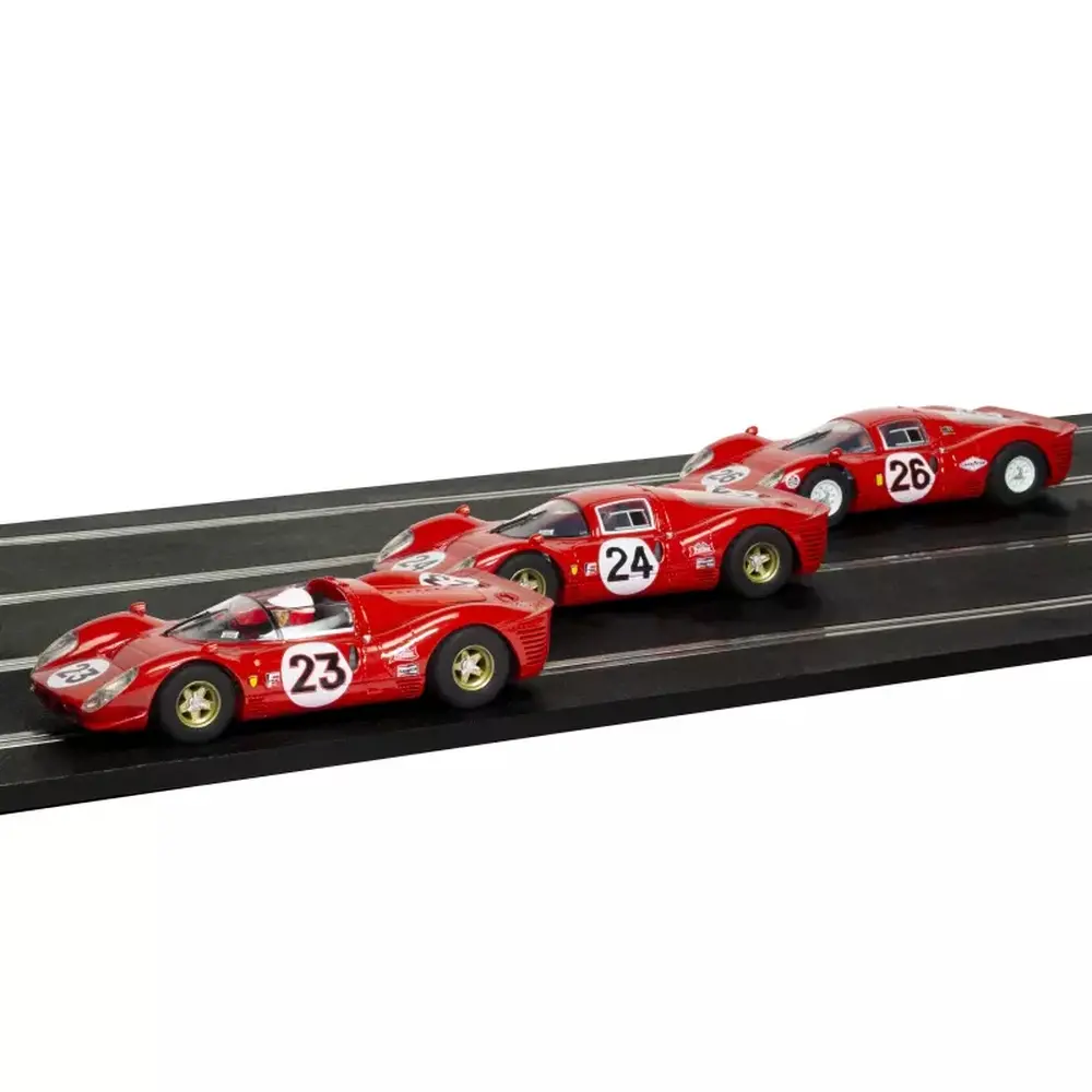 Pack de 3 voitures Ferrari - Scalextric C4391A - I 1/32 - Analogique - Daytona 24 1967 - 2
