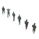 Prisonniers de guerre de la Wehrmacht & gardes para britanniques - 6 personnages - ARTITEC 5720008 - 1/72 - 4