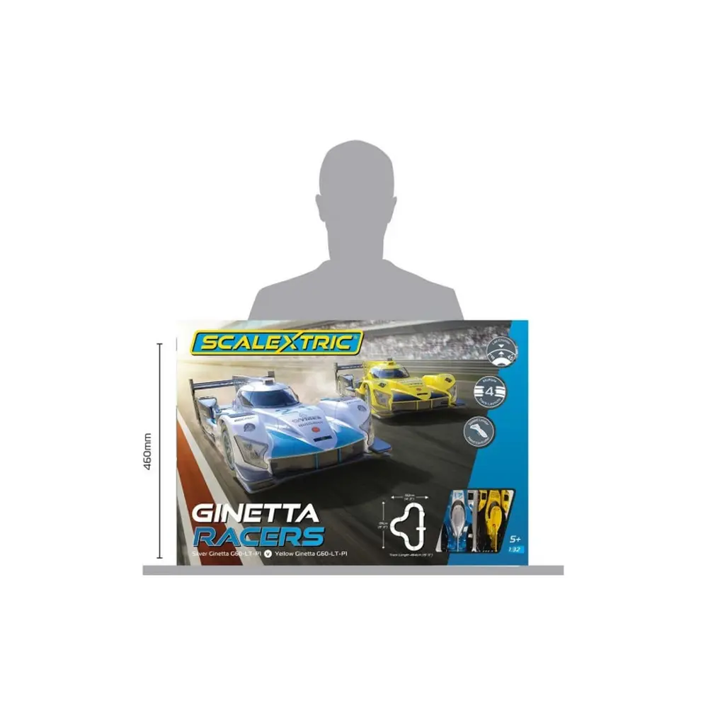 Coffret de circuit Ginetta Racers - Scalextric C1412P - I 1/32 - 1910 x 1320 mm - 6