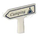 Panneau Michelin d'indication de lieu, vers la gauche : Camping - Sai 8416 - HO 1/87 - 2