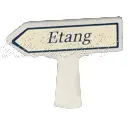 Panneau Michelin Etang vers la gauche - SAI 8438 - HO 1/87 - 2