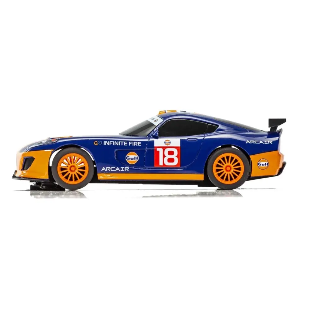 Voiture Team GT Gulf Bleu/orange - SCALEXTRIC C4091 - 1/32 - Analogique - Numéro 18 - 2