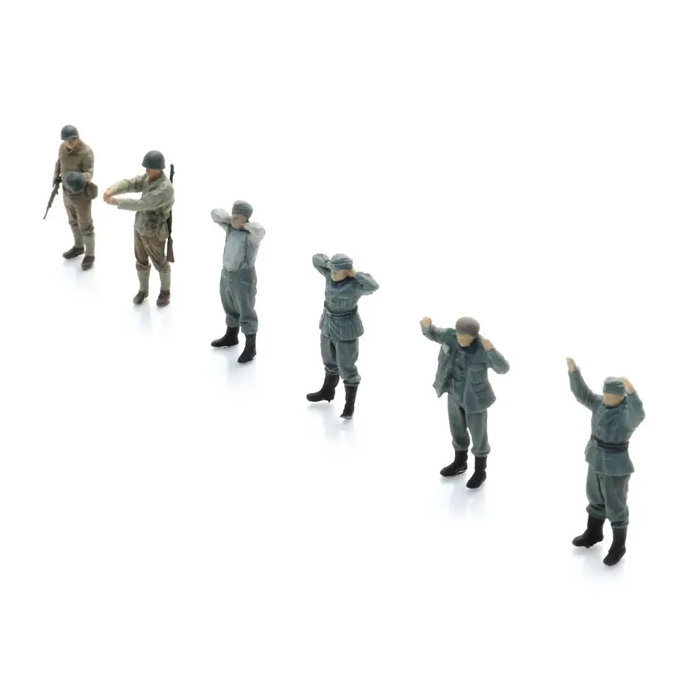 Prisonniers de guerre de la Wehrmacht + gardes américains - Artitec 5870054 - HO 1/87 - 5