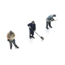 3 hommes du personnel de nettoyage du dépôt de la DB, prêt à l'emploi - Artitec 5160050 - N 1/160 - 3