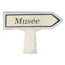 Panneau Michelin d'indication de lieu, vers la droite : Musée - SAI 8439 - HO 1/87 - 2