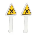 Lot de  2 panneaux Michelin de danger et de prudence, 1935 : croisement - SAI 8313 - HO 1/87 - 2