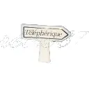 Panneau Michelin d'indication de lieux : téléphérique - SAI 8407 - HO 1/87 - 2