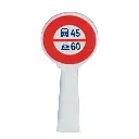 Panneau Michelin d'interdiction, 1952 : vitesse maximale par catégorie de véhicules - Sai 8379 - HO 1/87 - 2