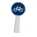 Panneau Michelin d'obligation, 1952-1971 : piste obligatoire pour cyclistes - SAI 8383 - HO 1/87 - 2