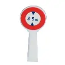 Panneau Michelin d'interdiction, 1946 : hauteur maximale : 3m50 - SAI 8375 - HO 1/87 - 2