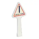 Panneau Michelin de danger et de prudence, 1952 : danger, sortie d'usine - Sai 8336 - HO 1/87 - 2