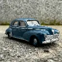 Voiture Peugeot 203 - berline bleu azur - Brekina 92982 - HO 1/87 - 2