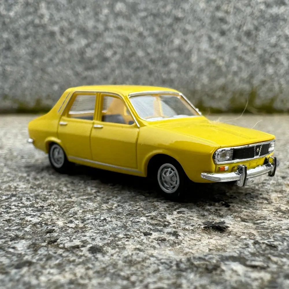 Voiture Renault 12 TL - livrée jaune - SAI 2221 - HO : 1/87 - 4