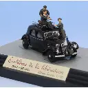 Citroën Traction 11A 1935, tête d'une colonne Américaine à la libération, 2 étoiles blanches, galerie de toit et 5 personnages - Sai 6193 - HO 1/87 - 2