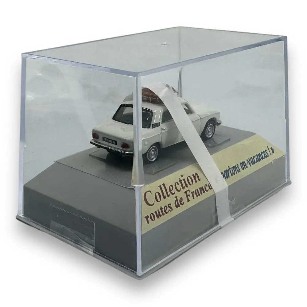 Voiture Peugeot 304 blanche, galerie de toit SAI 1725 - HO : 1/87 - 2