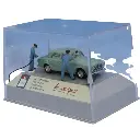 Voiture Peugeot 403 verte, 2 pompistes et accessoires SAI 1921 - HO 1/87 - 2