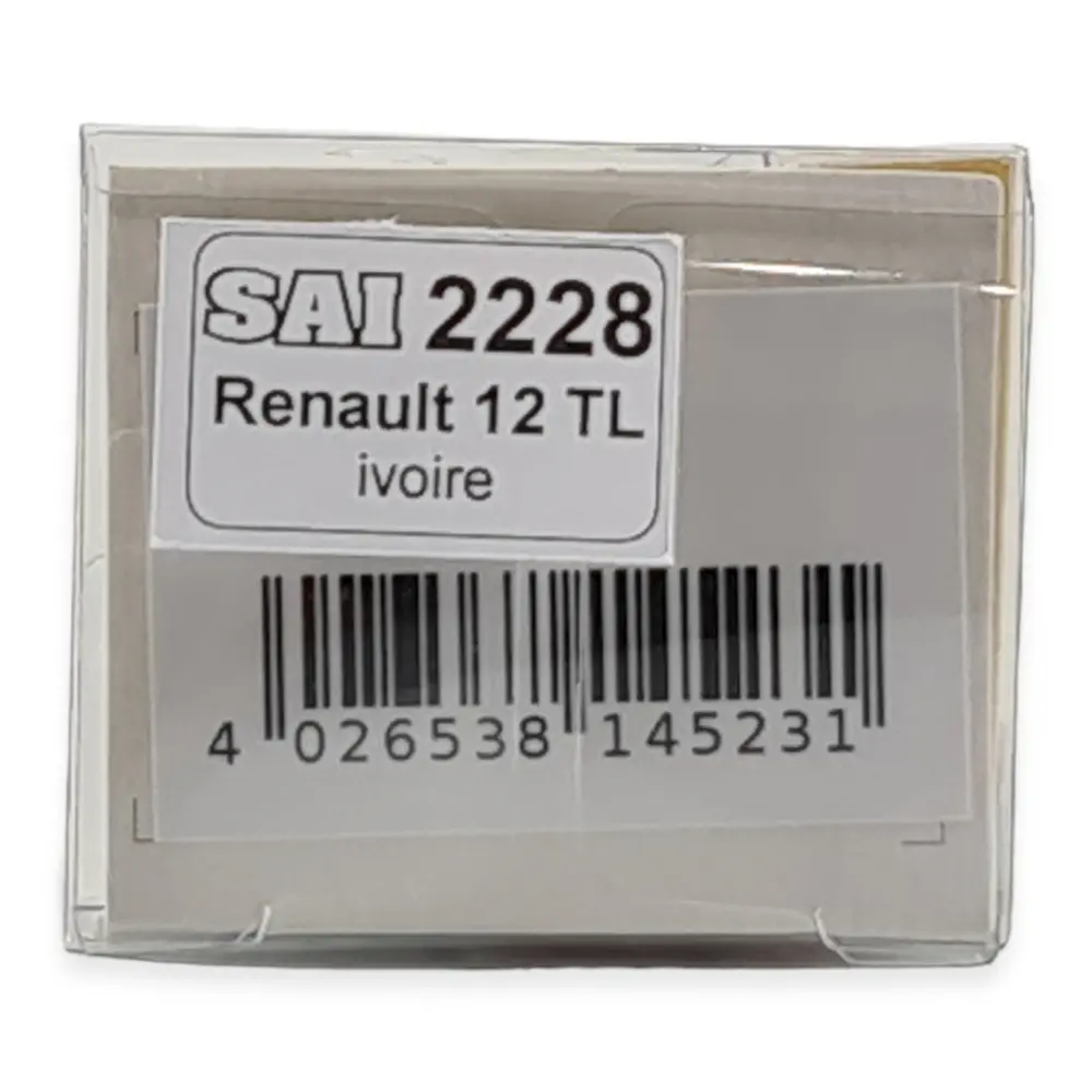 Voiture Renault 12 TL livrée beige SAI 2228 - HO : 1/87 - - 3
