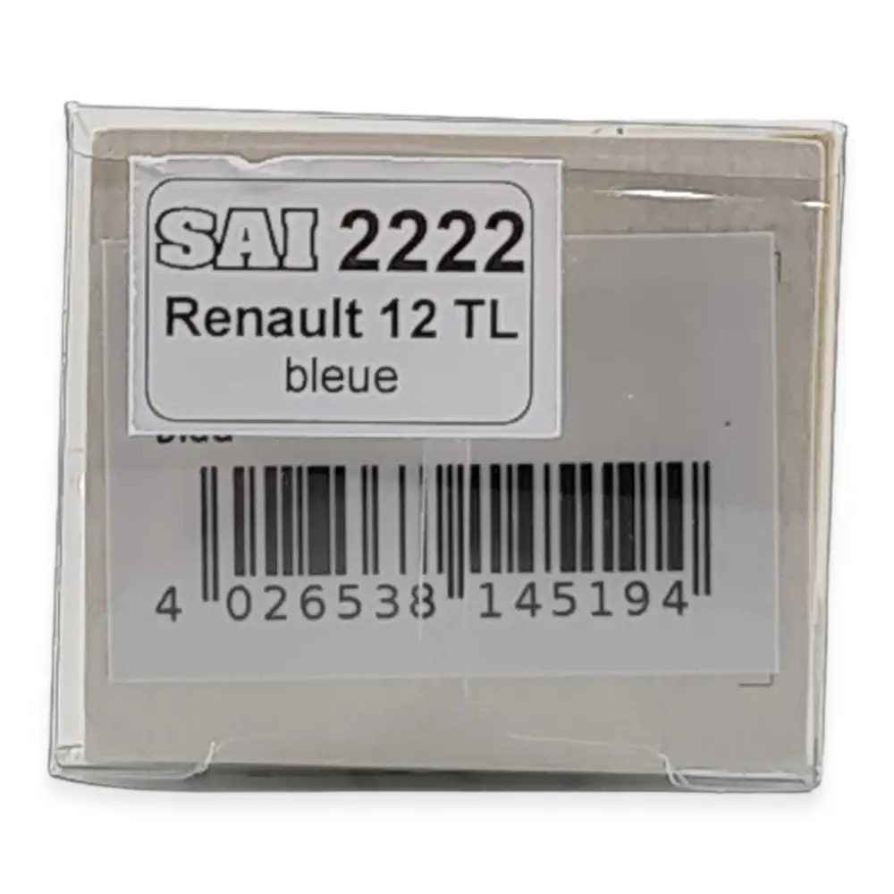 Voiture Renault 12 TL livrée bleue - SAI 2222 BREKINA 14519 - HO : 1/87 - 3