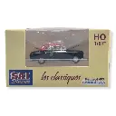 Voiture Peugeot 403 Taxi G7, noir toit rouge, 2 personnages SAI 1623 - HO : 1/87 - 2
