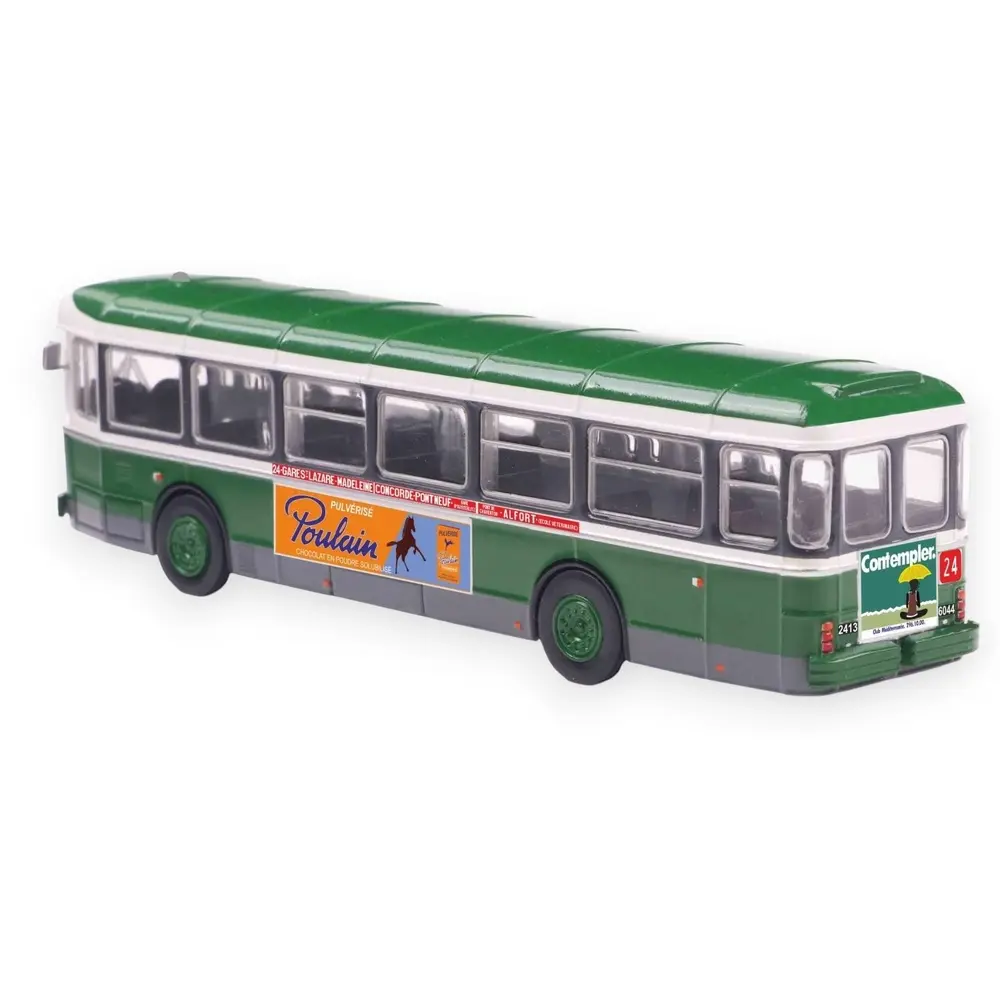 Autobus Saviem SC10, 0-4-4, RATP ligne 24 (Gare Saint Lazare - Alfort) - Sai 4360 - HO 1/87 - 2