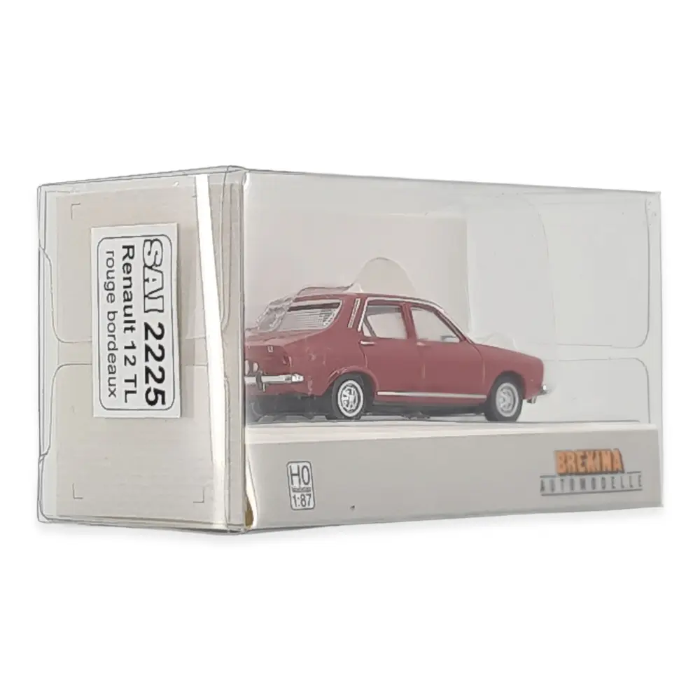Voiture Renault 12 TL livrée rouge bordeaux SAI 2225  - HO : 1/87 - - 2