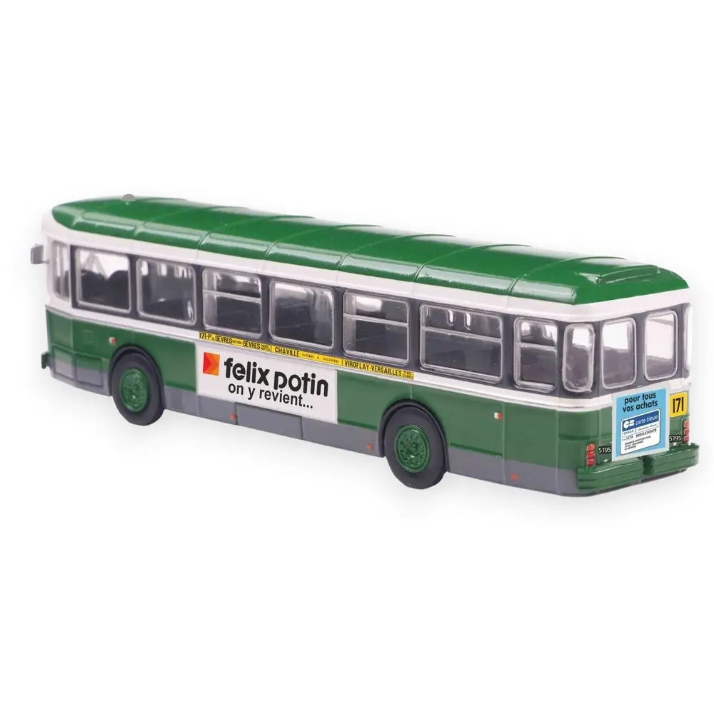 Autobus Saviem SC10, 0-4-4, RATP ligne 171 (Pont de Sèvres - Versailles) - Sai 4367 - HO 1/87 - 2