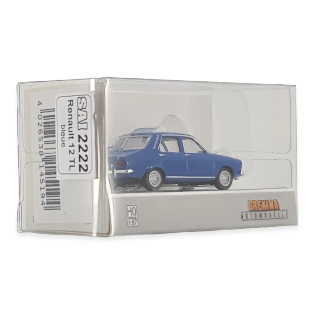 Voiture Renault 12 TL livrée bleue - SAI 2222 BREKINA 14519 - HO : 1/87 - 2