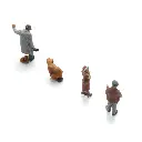 3 figurines + 1 chien + crottes de chien - Artitec 5220022 - Z 1/220 - 4