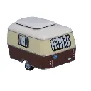 Caravane Eriba Pan beige ivoire roulante BREKINA 95585 SAI 2692F - HO 1/87 - 2