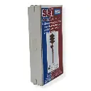 Un feux tricolores en position rouge SAI 1016R - HO : 1/87 - livrée marron  - 2