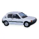 Voiture Peugeot 205 XR - SAI 6302 - HO : 1/87 - blanc banquise - 2