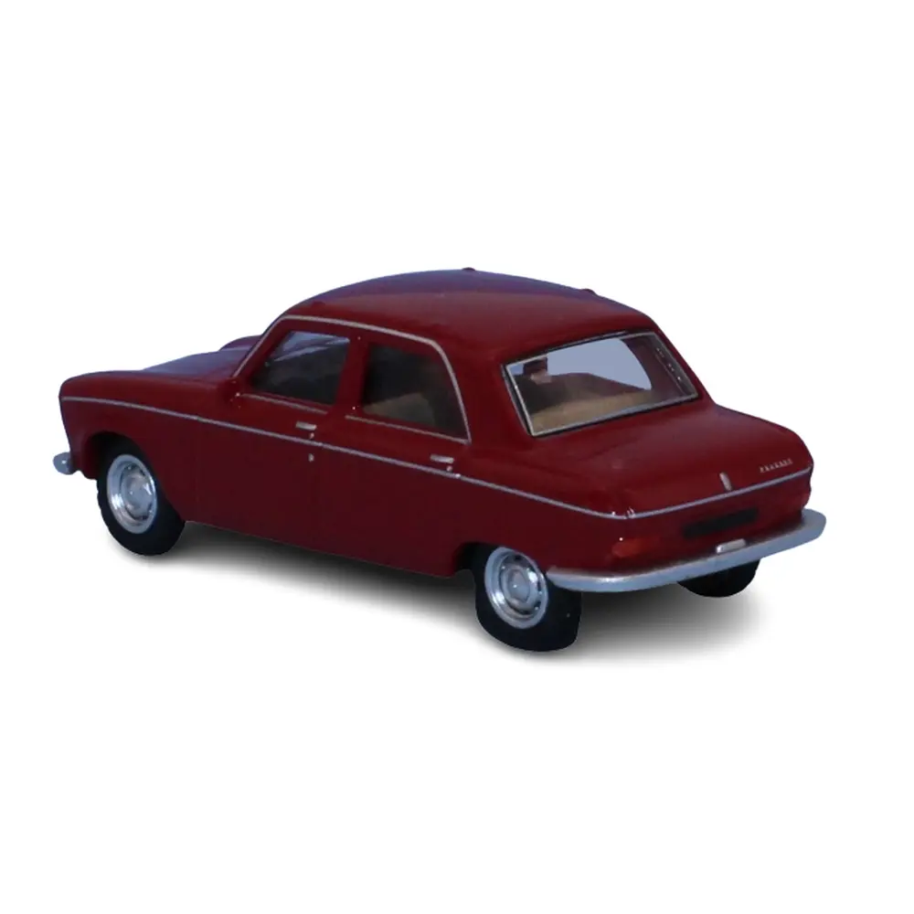 Voiture Peugeot 204 berline de 1968 rouge rubis - Sai 6254 - HO 1/87 - 2