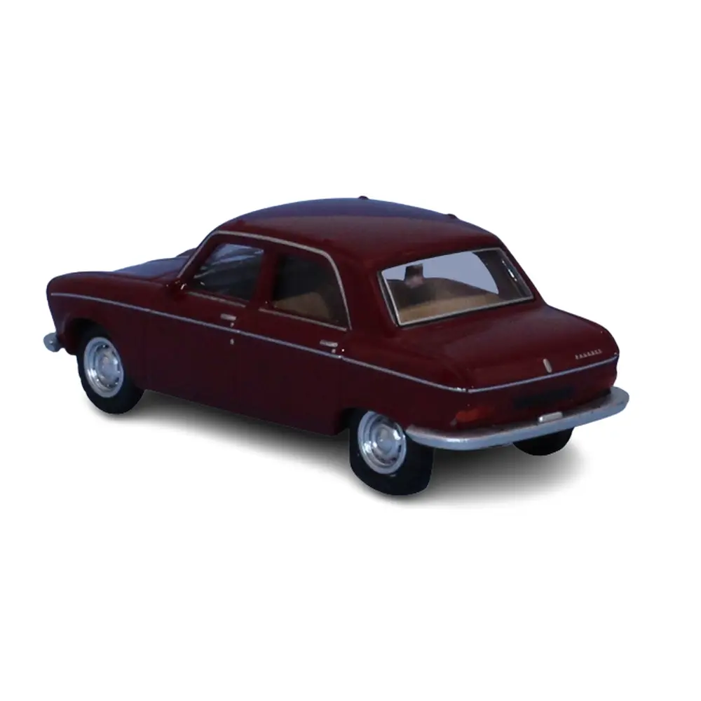 Voiture Peugeot 204 berline de 1968 rouge pourpre SAI 6253 - HO 1/87 - 2